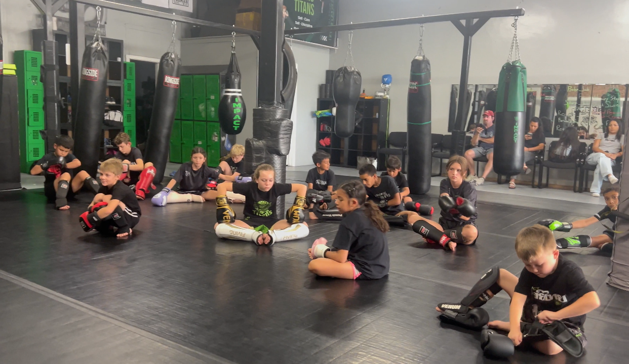 Muay Thai class training at Impact Martial Arts Academy